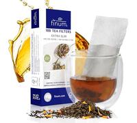 Finum Lot de 100 filtres à thé pour 2 tasses Taille XS 100 x 130 mm