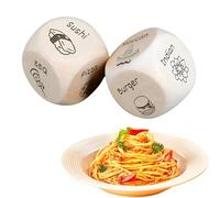 Finyoffiy Lot de 2 dés de décision alimentaire pour rendez-vous galant, dîner, pour la Saint-Valentin, Noël, un anniversaire, pour mari, épouse, petit ami, petite amie, cadeaux amusants pour homme et