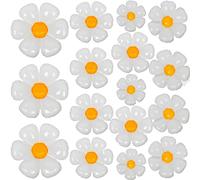 Finypa Lot de 18 ballons blancs marguerite pour filles, décoration mariage, taille unique, rond, anniversaire années 60, événement féminin