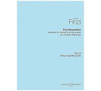 Finzi: Five Bagatelles Arranged For Clarinet And String Quartet Set Of String Quartet Parts