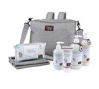 Fiocchi di Riso - COFANETT Sac à bandoulière - Kit de soins de la peau des nouveau-nés: Lingettes d'eau PAS d'eau, Changement de pâte, Crème Fluid Corps, Mioderm Lingerie Nettoyante, Détergent Corps,