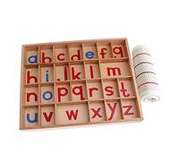 Fiocias 1 Pièce Alphabet Objets D'Apprentissage Lettres Mobiles Blocs Magnétiques En Bois Activité Langage Materiel Éducatif Fonction Écriture, avec petit tapis