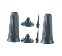 Fiocias 2 Pièces Vase de Cimetière Porte-Fleurs pour Tombeau Pot de Fleurs Décoratif en PP pour Convient pour Souvenir Jardin du Souvenir Déco, avec Base de Piquet