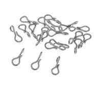 Fiocias 20 Crânes de Poisson, Tige Mobile, Colonne Vertébrale Mobile Robuste et, élément Mobile pour Le Montage de Mouches, Outil, Argenté, 10mm