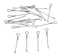 Fiocias 20 Crânes de Poisson, Tige Mobile, Colonne Vertébrale Mobile Robuste et, élément Mobile pour Le Montage de Mouches, Outil, Argenté, 30mm