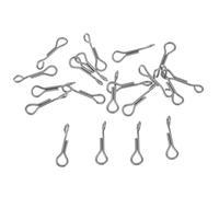 Fiocias 20 Crânes de Poisson, Tige Mobile, Colonne Vertébrale Mobile Robuste et, élément Mobile pour Le Montage de Mouches, Outil, Argenté, 15mm