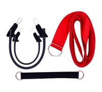 Fiocias 4 Pièces Bande de Résistance Golf Sangle d'Entraînement Élastique Accessoire Correction Mouvement Développement Musculaire Matériau Latex Métal pour, Rouge