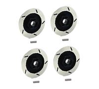 Fiocias 4 Pièces Disque de Frein RC Voiture Hexagone Moyeu Roue Remplacement Métal Antichoc Installation Universelle Compatible pour Modélisme Assemblage Expo, Noir