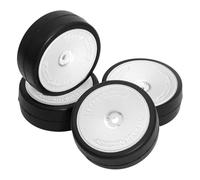 Fiocias 4 Pièces Pneus de Voiture Modèle Roues et Pneus Remplacement pour RC 1/10 Damping Propriété En PP Adapté Aux Fans de Voitures Télécommandées Concours, 35 Degrés