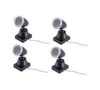 Fiocias 4 Projecteurs Miniatures, Modèles Réduits de Projecteurs de Scène, Lampes de Sol de Simulation, Mini-décoration Créative En PP pour Modélisme Ferrovia, Vert