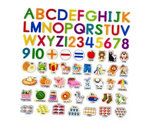 Fiocias 75 éléments En Feutrine pour Raconter Aux Enfants - Lettres et Chiffres