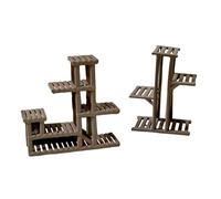 Fiocias Accessoires de Décoration Miniatures pour Scène de Jardin avec Support à Fleurs à L'échelle 1/64