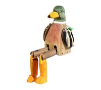 Fiocias Animal Figurine Figurine Décorative Bois Sculpture Longue Jambe Méridional Ornement D'Appoint Adaptée à La Décoration de Bibliothèque Espace Méd, Canard