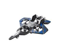 Fiocias Avion Télécommandé RC Avion Jouet Mousse Jet de LED Lumière Fonction Drone EVA Adapté pour Cadeau Enfants Loisirs Famille, Bleu