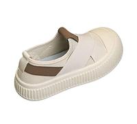 Fiocias Baskets Femmes Chaussures Marche Sneakers Légères Antidérapantes Moderne Idéal pour Adolescents Scolaires Shopping Loisirs, beige, 39