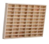 Fiocias Boîte de Rangement Voiture Miniature Présentoir en Bois Solide pour Stocker et Mettre en Valeur Petites Voitures 60 Cases Convient pour Collection Sal, Pas de Couvercle