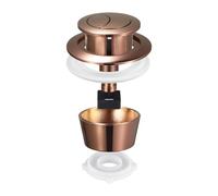 Fiocias Bouton de Réservoir de Toilette Double Pression Flushing Valve Remplacement Accessoire Installation Facile Fonction Économie D'Eau Convient pour Salle, or Rose