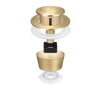 Fiocias Bouton de Réservoir de Toilette Double Pression Flushing Valve Remplacement Accessoire Installation Facile Fonction Économie D'Eau Convient pour Salle, or