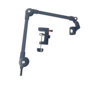 Fiocias Bras Articulé Support Micro Réglable Pince Fixation Alliage Stabilité Gestion des Câbles Adapté Podcast Enregistrement Studio, avec Pince