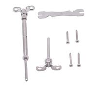 Fiocias Câble Garde-corps Kit Matériel Raccord Tendeur Câble Garde-corps Acier Inoxydable Rotation 180 Degrés Pose Facile Vis Inclues Convenant Sécurisation T, Silver Style A