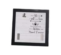 Fiocias Cadre Photo Animalier, Cadre Souvenir, Décoration de Table Commémorative, Cadeau en Cas de Deuil, Matériau Texturé, Idéal pour La Maison, Style A