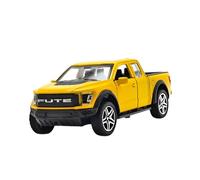 Fiocias Camion Jouet Alliage Voiture Miniature Tire à Recul Décorative Doubles Portes Résistante Adapté aux Garçons Chambre Collection, Jaune