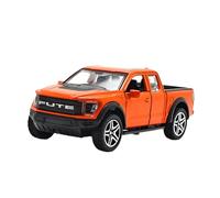 Fiocias Camion Jouet Alliage Voiture Miniature Tire à Recul Décorative Doubles Portes Résistante Adapté aux Garçons Chambre Collection, Orange