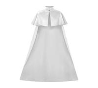 Fiocias Cape Médiévale pour Halloween, Déguisement En Polyester Léger et Confortable, Idéale pour Les Adultes Lors de Réunions de Famille, Festivals et Fêtes, Blanc