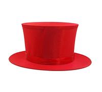 Fiocias Chapeau Magique Pliable Carte Accessoire Magicien Jouet Fonction Élastique Résistante Convient Aux Enfants Animation Spectacle, Rouge