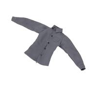 Fiocias Chemise Miniature 1/6 Figurine Homme Costume Poupée Accessoire Tenue Mode Tissu Réaliste pour Habillage Collection de Figurines Décoration, Gris Foncé