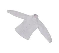 Fiocias Chemise Miniature 1/6 Figurine Homme Costume Poupée Accessoire Tenue Mode Tissu Réaliste pour Habillage Collection de Figurines Décoration, Blanc