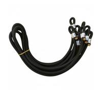 Fiocias Corde Élastique Trampoline Fil Bungee Amovible avec Protection Extérieure Tricotée Boucle Aluminium Noyau Flexible Adaptée aux Installations Ludiques, 1,3M X 10MM