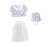 Fiocias Costume colonial pour fille, tenue de performance confortable pour réunions à thème, taille M