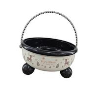 Fiocias Coupe-fruits Présentoir Panier Plateau surélevé avec Poignée Élégante Matériaux PP PET Durables Système D'Écoulement de L'Eau Usage Multifonctionnel A, Crème