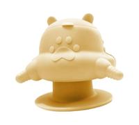 Fiocias Distributeur de Lait pour Chiots d'allaitement Silicone Multifonction Téterelles Souples Antimorsure Convient pour Propriétaires d'animaux Pet, Jaune