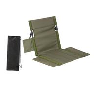 Fiocias Dossier de Camping Extérieur Siège Plage Soutien Dos Chaise Pliante Coussin Oxford Armature Aluminium Adapté Aux Escapades Camping Détente Jardin Sort, Vert