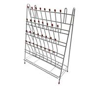 Fiocias Égouttoir Lab Drip Rack Support Mural Détachable pour Tubes Rangement Flacons Organisateur Suspendu Fer PVC Conçu pour Laboratoires Usines Cuisine Net, 32 bits