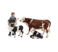 Fiocias Ensemble de Jeu de 4 Vaches de Ferme - Cadeau pour Enfants - Décoration de Micro-