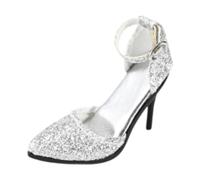 Fiocias Figures Chaussures Talon Haut pour Figurines Féminines Accessoires Miniatures en PU pour Modèles Vêtements Habillage Action Figures Adapté pour Collec, Argent