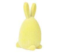 Fiocias Figurine Lapin de Pâques Ornementale Statue Lapin de Pâques en Résine Floquée Décoration Mignonne de Table Sculpture Robuste et Douce Adaptée à la, Jaune