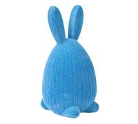 Fiocias Figurine Lapin de Pâques Ornementale Statue Lapin de Pâques en Résine Floquée Décoration Mignonne de Table Sculpture Robuste et Douce Adaptée à la, Bleu