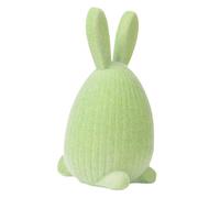 Fiocias Figurine Lapin de Pâques Ornementale Statue Lapin de Pâques en Résine Floquée Décoration Mignonne de Table Sculpture Robuste et Douce Adaptée à la, Vert