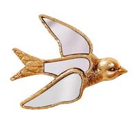 Fiocias Hirondelle Ornement Mural Sculpture Résine Figurine Animale Surface Brillante Décorative Adaptée à Salon Bureau Chambre Collection Artistique, L