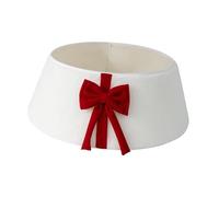 Fiocias Jupe de Sapin de Noël Anneau Décoratif Base Cache Installation Solide Aspect Rustique Protection Pied Adaptée pour Fête Chambre Entrée Extérieur, Blanc