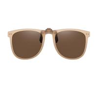 Fiocias Lunettes de soleil à clipser pour femme avec verres anti-reflets pour la pêche et les voyages, Thé, 14.4cmx5.4cm