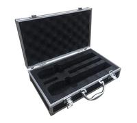 Fiocias Mallette de Transport Aluminium Boîte Sans Fil Coque Antichoc Étanche Rangement Adapté Spectacle Contrôle Concert, Noir