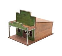 Fiocias Maquette de Ville à L'échelle 1/72, En Bois, Diorama Inachevé, Maquette Architecturale à L'échelle 1/72 pour Table à Sable, Épicerie