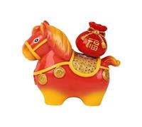 Fiocias Mini Cheval Figurine Ornement Animal Sculpture Mascotte Résine Raffinement Décoration Compacte Convient pour Maison Bureau Étagère Table Cadeau, Style D