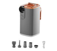 Fiocias Mini-gonfleur électrique, Pompe à Vide, Compresseur d'air pour Camping, Chargement USB Type C, avec Embouts, Haute Pression, Compatible avec, Gris sans Sac