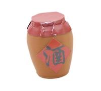 Fiocias Miniature Bouteille de Vin Modèle Jarre Chinoise Petite Décoration Figurine Pp Accessoire Maison Poupée Convient Jardin Féerique Projet Créatif Collec, S